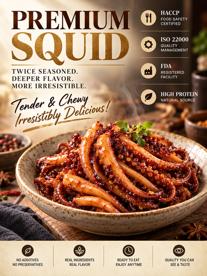 🦑✨ Roasted Squid Snack ‖ Individually Wrapped For Fresh Flavor-Skye