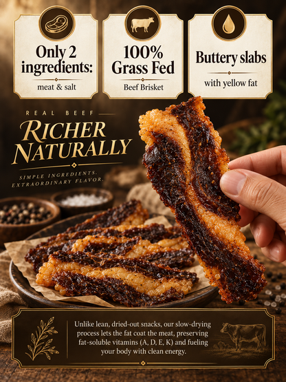 🥩 Beef Brisket Chunks - High-Protein Real Beef Snack-Skye