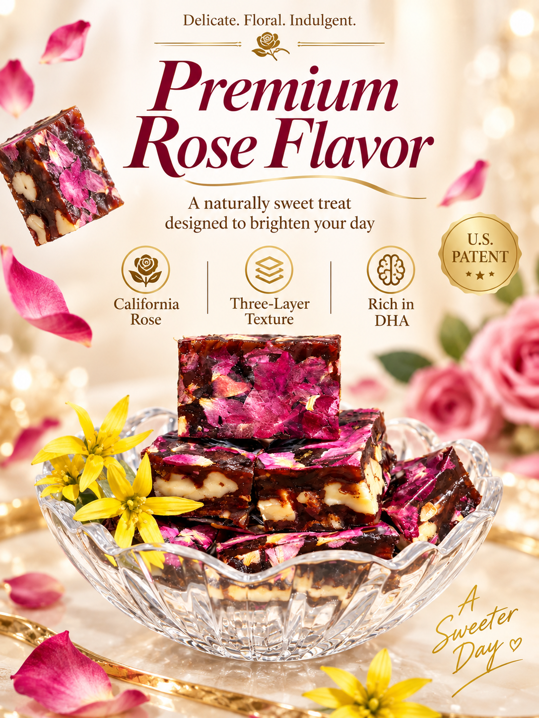 😋 Rose Walnut Fruit Bites ‖ Sweet Cravings Without Reaching For Candy-Skye