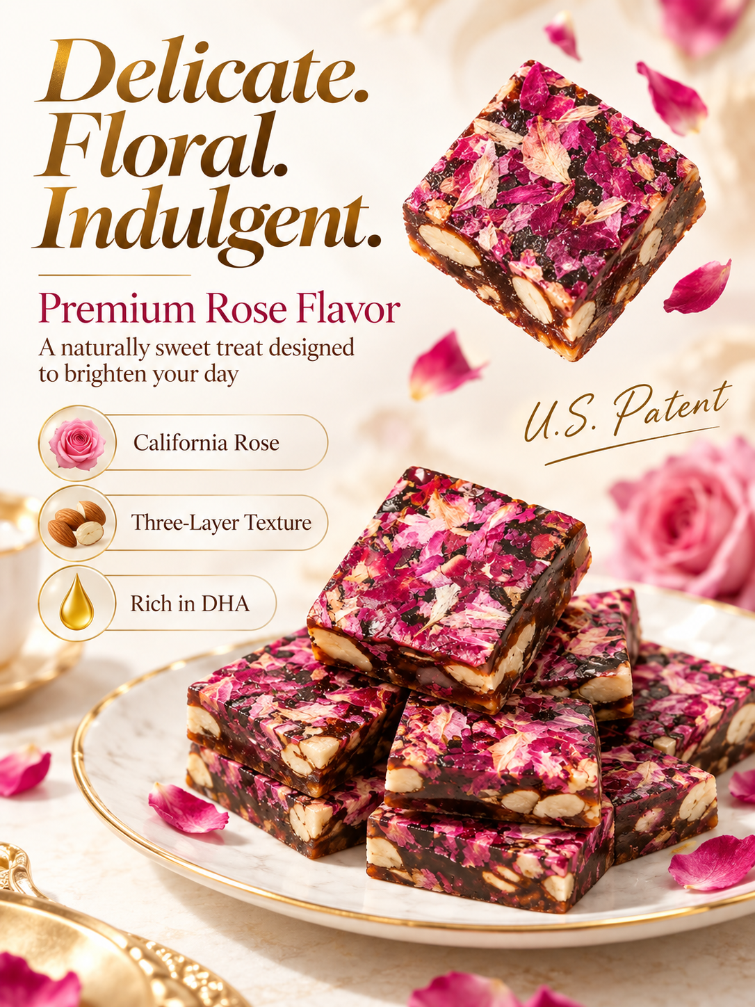 😋 Rose Walnut Fruit Bites ‖ Sweet Cravings Without Reaching For Candy-Skye